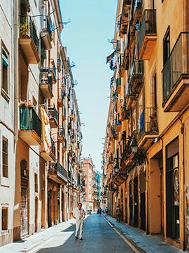 Barcelona historic neighbourhood street